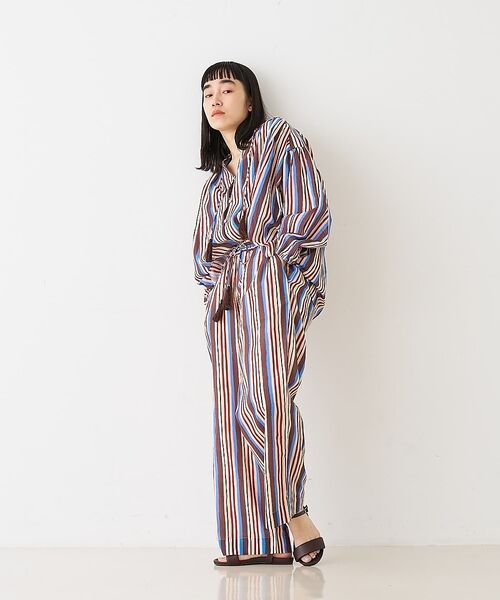 collex / コレックス シャツ・ブラウス | ブロックプリント ユラギ ストライプブラウス【予約】 | 詳細21