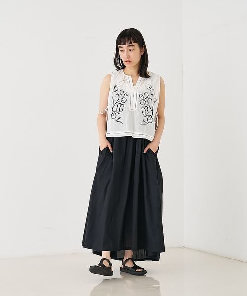 collex / コレックス ベスト | カットワーク刺繍サイドリボンベスト【予約】 | 詳細1