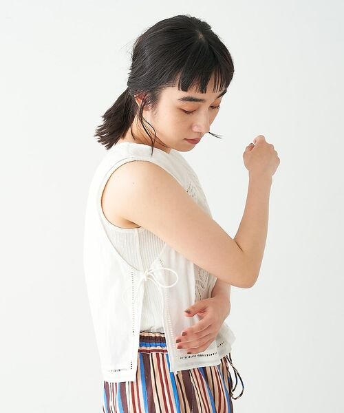 collex / コレックス ベスト | カットワーク刺繍サイドリボンベスト【予約】 | 詳細16