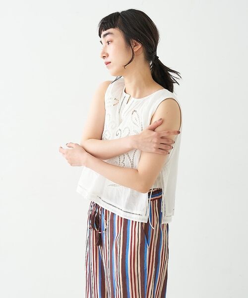 collex / コレックス ベスト | カットワーク刺繍サイドリボンベスト【予約】 | 詳細20