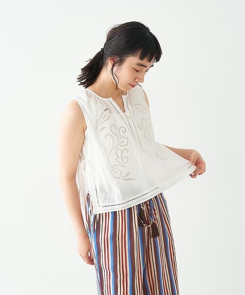 collex / コレックス ベスト | カットワーク刺繍サイドリボンベスト【予約】 | 詳細22