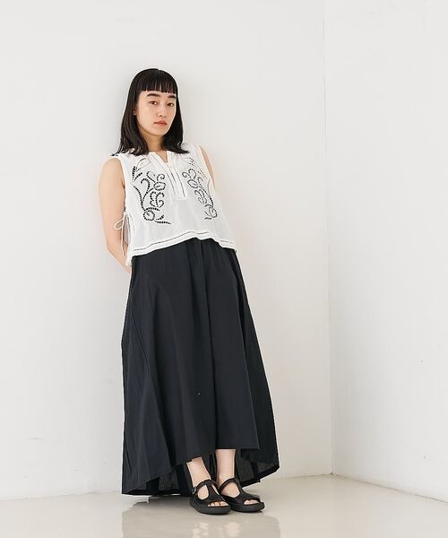 collex / コレックス ベスト | カットワーク刺繍サイドリボンベスト【予約】 | 詳細3