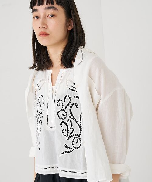 collex / コレックス ベスト | カットワーク刺繍サイドリボンベスト【予約】 | 詳細6