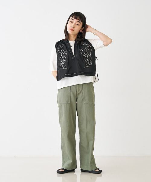 collex / コレックス ベスト | カットワーク刺繍サイドリボンベスト【予約】 | 詳細13