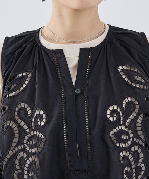 collex / コレックス ベスト | カットワーク刺繍サイドリボンベスト【予約】 | 詳細21