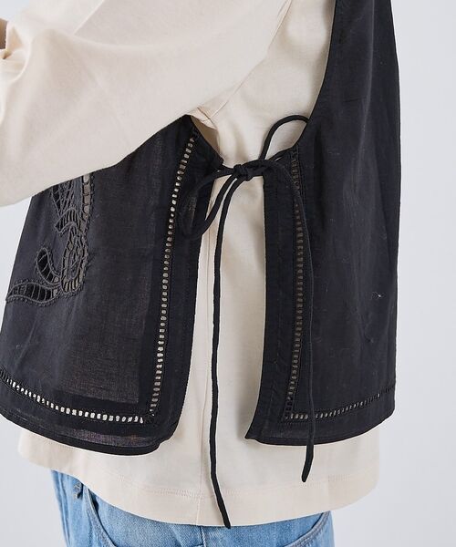 collex / コレックス ベスト | カットワーク刺繍サイドリボンベスト【予約】 | 詳細22