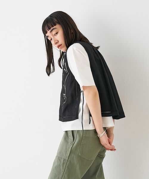 collex / コレックス ベスト | カットワーク刺繍サイドリボンベスト【予約】 | 詳細19