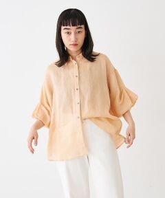 collex / コレックス シャツ・ブラウス | ギャザー&タック半袖リネンブラウス【予約】