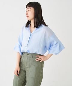 collex / コレックス シャツ・ブラウス | ギャザー&タック半袖リネンブラウス【予約】