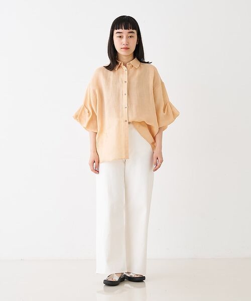 collex / コレックス シャツ・ブラウス | ギャザー&タック半袖リネンブラウス【予約】 | 詳細11