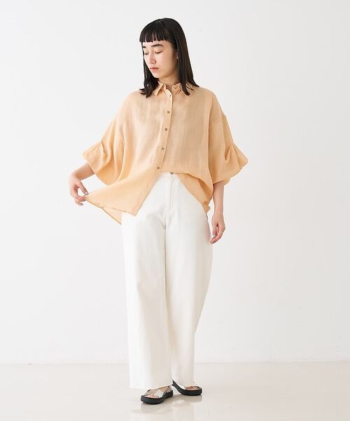 collex / コレックス シャツ・ブラウス | ギャザー&タック半袖リネンブラウス【予約】 | 詳細12