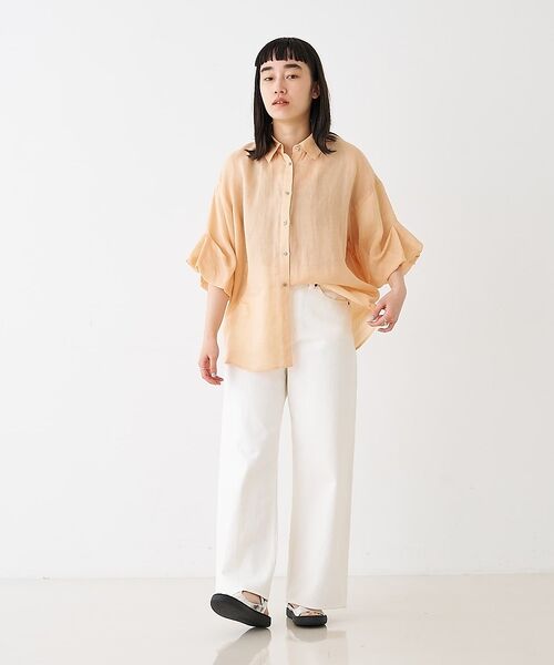 collex / コレックス シャツ・ブラウス | ギャザー&タック半袖リネンブラウス【予約】 | 詳細13