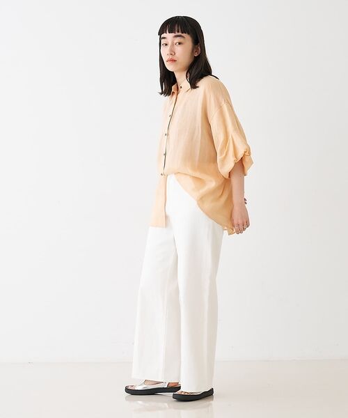 collex / コレックス シャツ・ブラウス | ギャザー&タック半袖リネンブラウス【予約】 | 詳細14