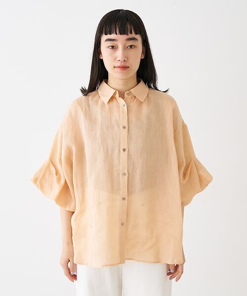 collex / コレックス シャツ・ブラウス | ギャザー&タック半袖リネンブラウス【予約】 | 詳細19