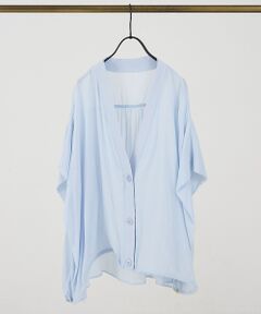 collex / コレックス シャツ・ブラウス | 異素材コンビカーデブラウス【予約】