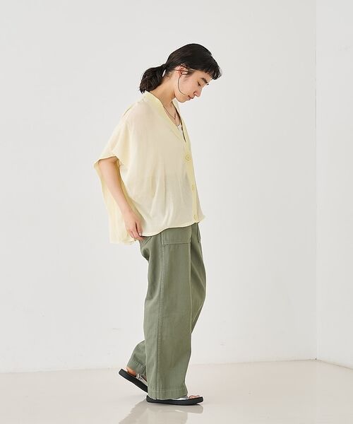 collex / コレックス シャツ・ブラウス | 異素材コンビカーデブラウス【予約】 | 詳細10