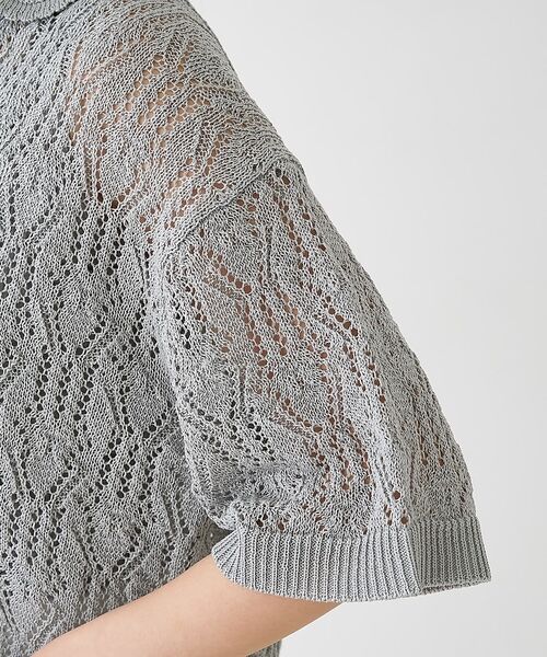 collex / コレックス ニット・セーター | レーシー柄ニットポロ／透かし編み・サマーニット【予約】 | 詳細24