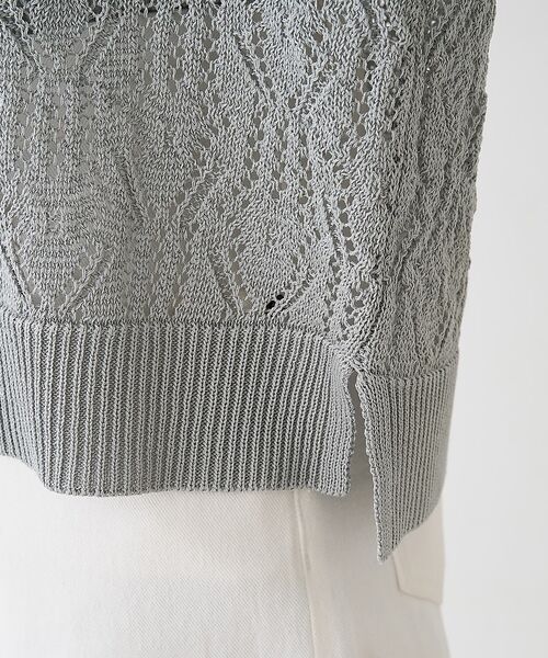 collex / コレックス ニット・セーター | レーシー柄ニットポロ／透かし編み・サマーニット【予約】 | 詳細25