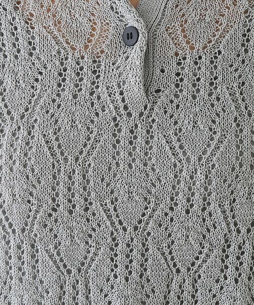 collex / コレックス ニット・セーター | レーシー柄ニットポロ／透かし編み・サマーニット【予約】 | 詳細26