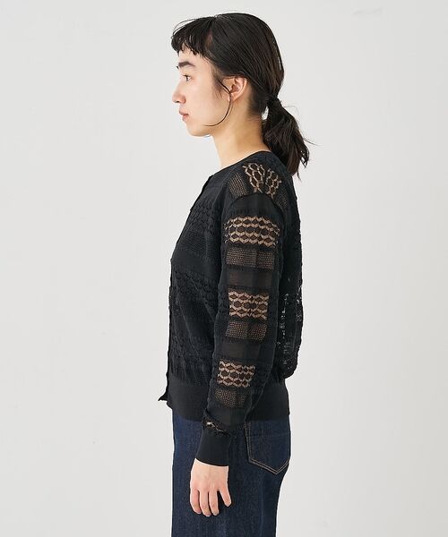 collex / コレックス カーディガン・ボレロ | レーシー柄クルーネックニットカーディガン【予約】 | 詳細21