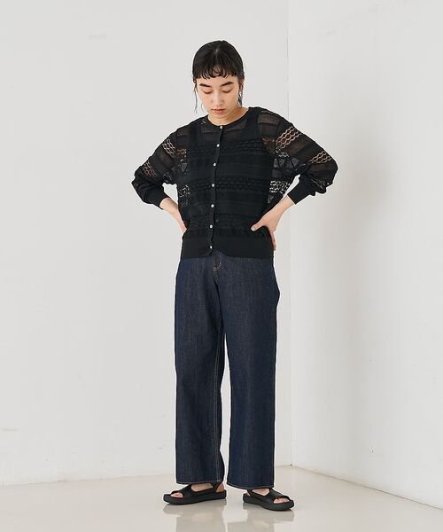 collex / コレックス カーディガン・ボレロ | レーシー柄クルーネックニットカーディガン【予約】 | 詳細28