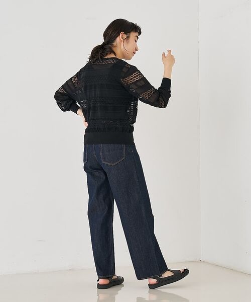 collex / コレックス カーディガン・ボレロ | レーシー柄クルーネックニットカーディガン【予約】 | 詳細16