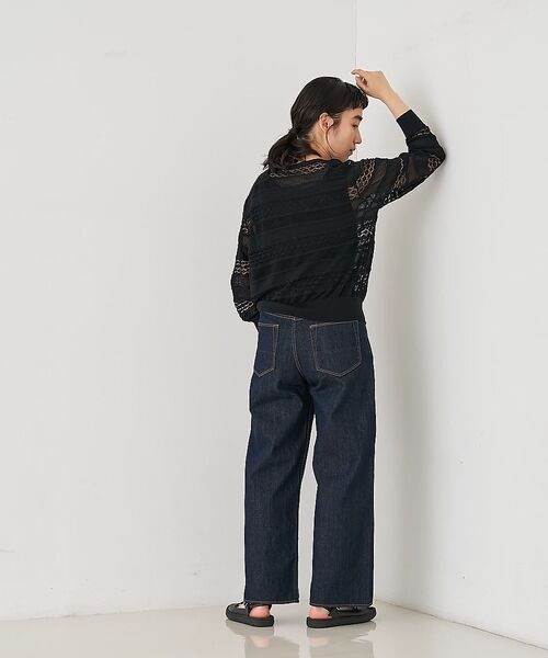 collex / コレックス カーディガン・ボレロ | レーシー柄クルーネックニットカーディガン【予約】 | 詳細18