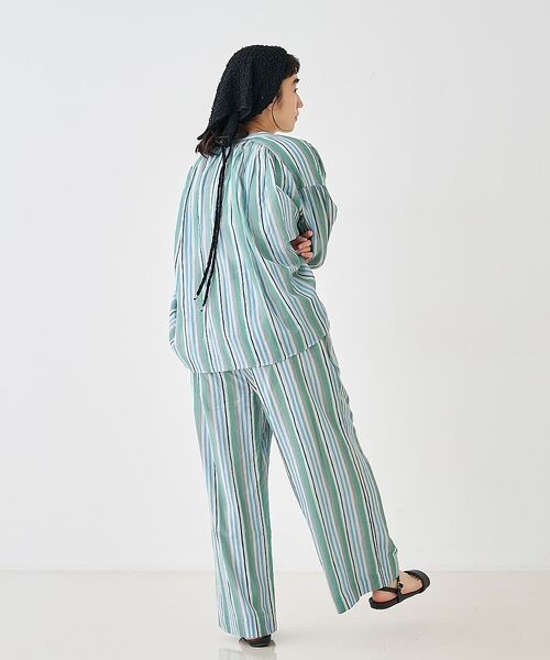 collex / コレックス その他パンツ | ブロックプリント ユラギ ストライフパンツ【予約】 | 詳細3