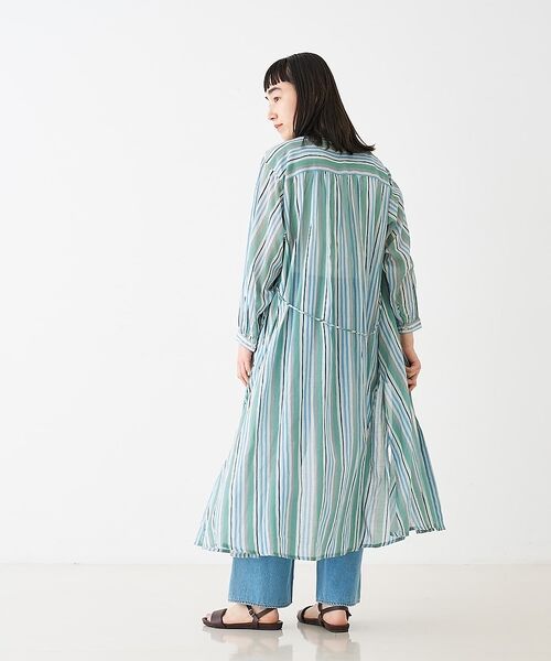 collex / コレックス ワンピース | ブロックプリント ユラギストライプ 2WAYワンピース【予約】 | 詳細10