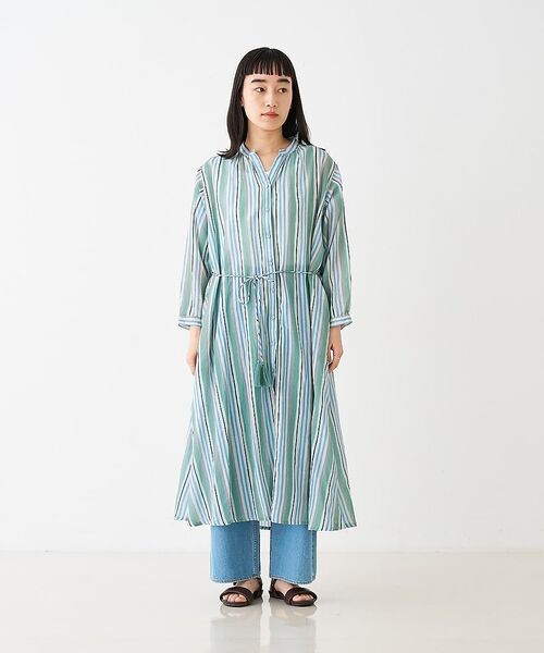 collex / コレックス ワンピース | ブロックプリント ユラギストライプ 2WAYワンピース【予約】 | 詳細11