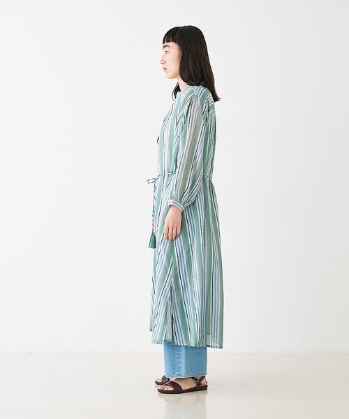 collex / コレックス ワンピース | ブロックプリント ユラギストライプ 2WAYワンピース【予約】 | 詳細12