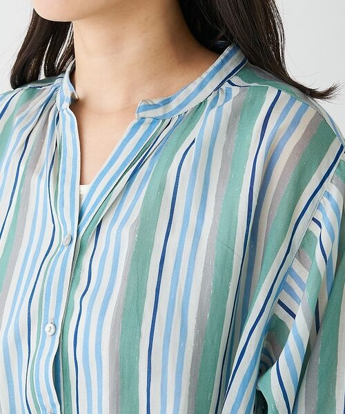 collex / コレックス ワンピース | ブロックプリント ユラギストライプ 2WAYワンピース【予約】 | 詳細16