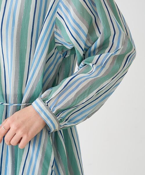 collex / コレックス ワンピース | ブロックプリント ユラギストライプ 2WAYワンピース【予約】 | 詳細17