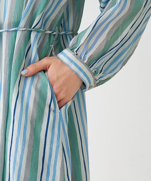 collex / コレックス ワンピース | ブロックプリント ユラギストライプ 2WAYワンピース【予約】 | 詳細18