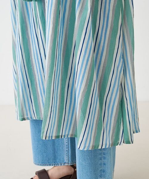 collex / コレックス ワンピース | ブロックプリント ユラギストライプ 2WAYワンピース【予約】 | 詳細19