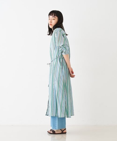 collex / コレックス ワンピース | ブロックプリント ユラギストライプ 2WAYワンピース【予約】 | 詳細4