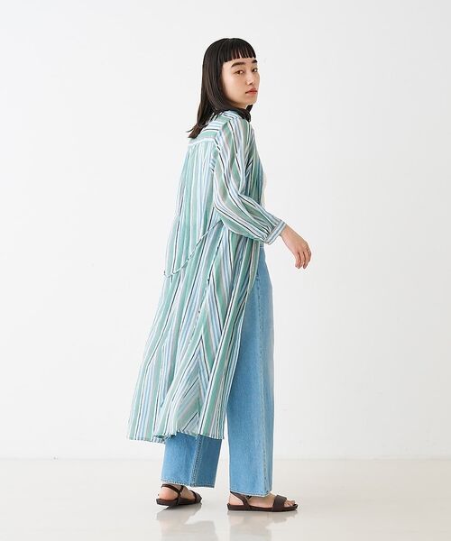 collex / コレックス ワンピース | ブロックプリント ユラギストライプ 2WAYワンピース【予約】 | 詳細8