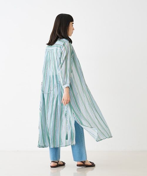 collex / コレックス ワンピース | ブロックプリント ユラギストライプ 2WAYワンピース【予約】 | 詳細9