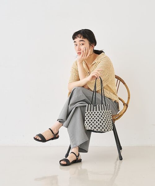 collex / コレックス かごバック | 【ANANS】SMALL マクラメワックスコードミックストートバッグ【予約】 | 詳細1