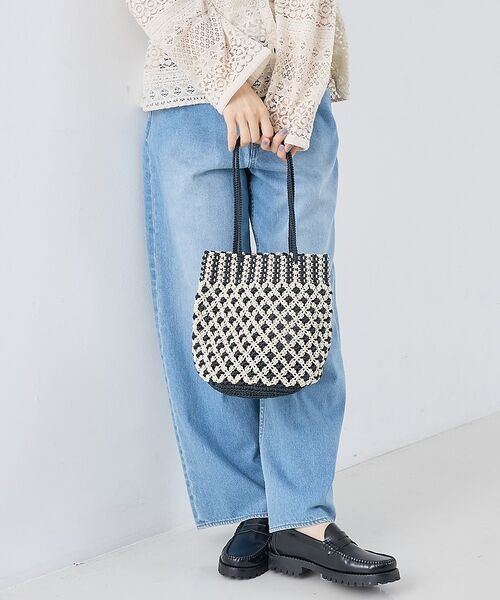 collex / コレックス かごバック | 【ANANS】SMALL マクラメワックスコードミックストートバッグ【予約】 | 詳細6