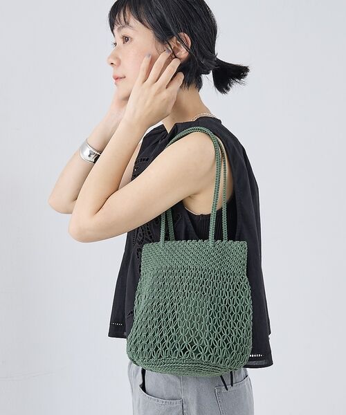 collex / コレックス かごバック | 【ANANS】SMALL マクラメトートバッグ　グリーン【予約】 | 詳細2