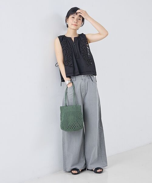 collex / コレックス かごバック | 【ANANS】SMALL マクラメトートバッグ　グリーン【予約】 | 詳細3