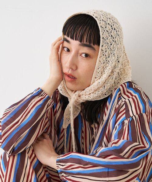 collex / コレックス マフラー・ショール・スヌード・ストール | ブークレーヤーンニットレースストール【予約】 | 詳細1