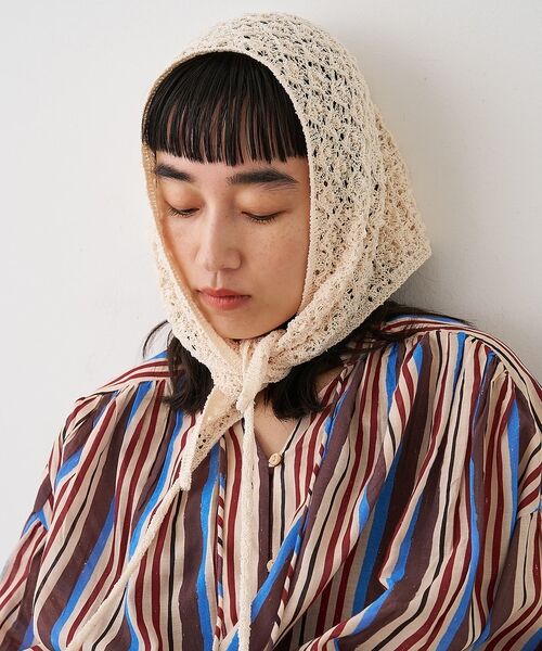 collex / コレックス マフラー・ショール・スヌード・ストール | ブークレーヤーンニットレースストール【予約】 | 詳細2