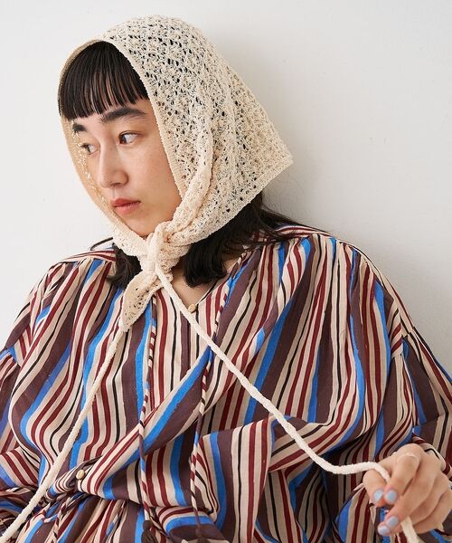 collex / コレックス マフラー・ショール・スヌード・ストール | ブークレーヤーンニットレースストール【予約】 | 詳細3