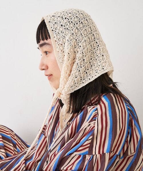 collex / コレックス マフラー・ショール・スヌード・ストール | ブークレーヤーンニットレースストール【予約】 | 詳細4