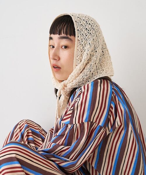 collex / コレックス マフラー・ショール・スヌード・ストール | ブークレーヤーンニットレースストール【予約】 | 詳細6