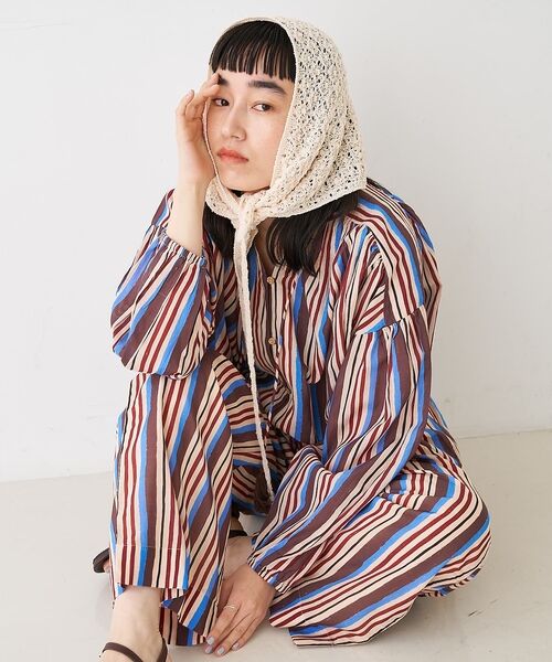 collex / コレックス マフラー・ショール・スヌード・ストール | ブークレーヤーンニットレースストール【予約】 | 詳細9