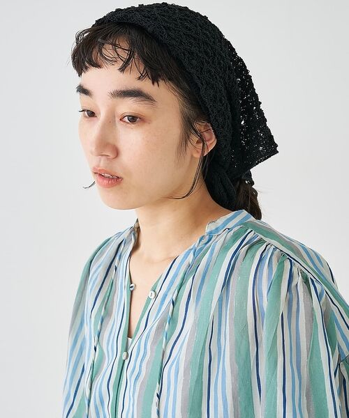 collex / コレックス マフラー・ショール・スヌード・ストール | ブークレーヤーンニットレースストール【予約】（ブラック）