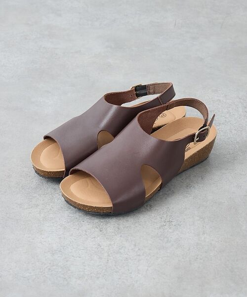 collex / コレックス サンダル | 【WEB限定】【PLAKTON/プラクトン】バックベルトヒールサンダル【予約】（ブラウン）